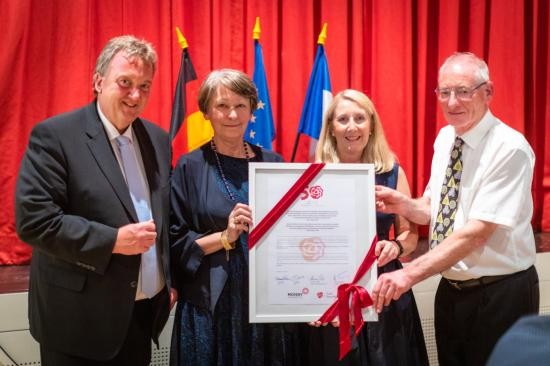 40 Jahre Städtepartnerschaft Übergabe Urkunde 40 Jahre Städtepartnerschaft