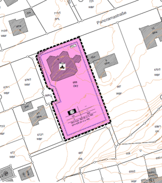 Bebaungsplan Großhalde Lageplan